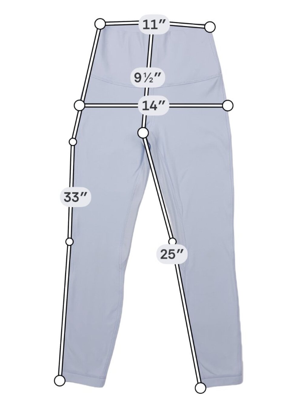 Lululemon Align High Rise 25" Leggings Womens Size 4 Pastel Blue W5CTC - Picture 3 of 16